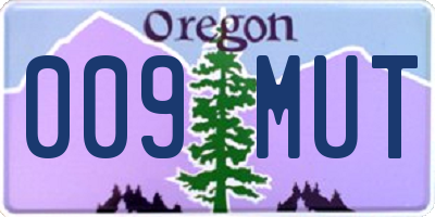OR license plate 009MUT
