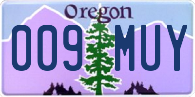 OR license plate 009MUY