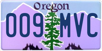 OR license plate 009MVC
