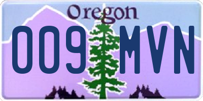 OR license plate 009MVN