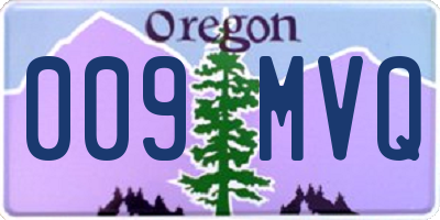 OR license plate 009MVQ