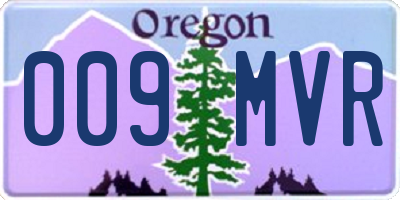 OR license plate 009MVR