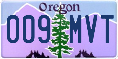 OR license plate 009MVT