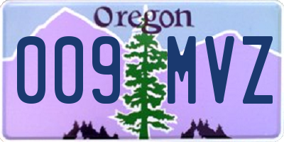 OR license plate 009MVZ