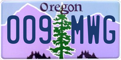 OR license plate 009MWG