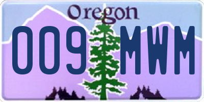 OR license plate 009MWM