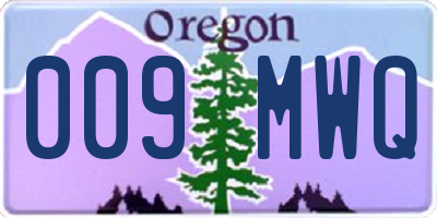 OR license plate 009MWQ