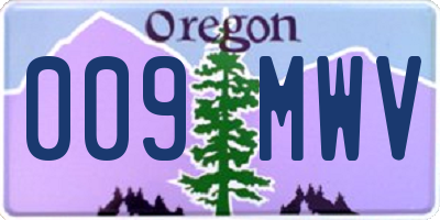 OR license plate 009MWV