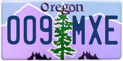 OR license plate 009MXE