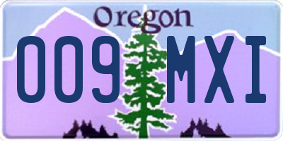 OR license plate 009MXI