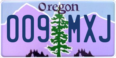 OR license plate 009MXJ