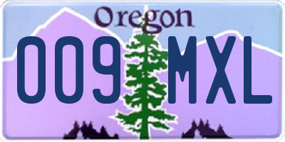 OR license plate 009MXL
