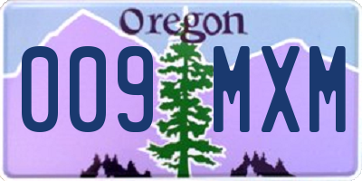 OR license plate 009MXM