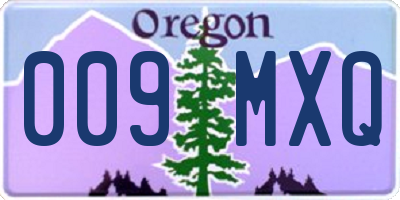 OR license plate 009MXQ
