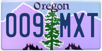 OR license plate 009MXT