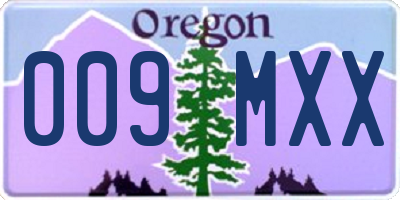 OR license plate 009MXX