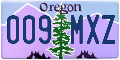 OR license plate 009MXZ