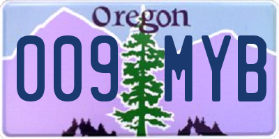OR license plate 009MYB