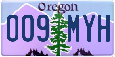 OR license plate 009MYH