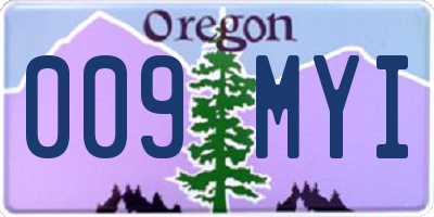 OR license plate 009MYI