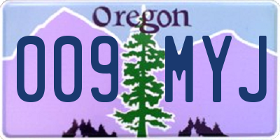 OR license plate 009MYJ