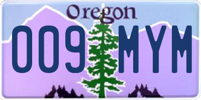 OR license plate 009MYM