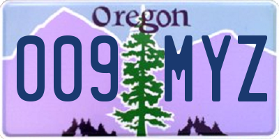 OR license plate 009MYZ