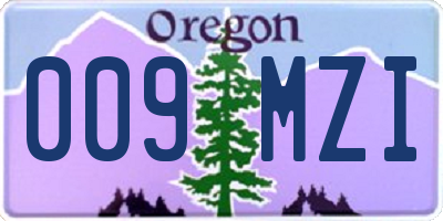 OR license plate 009MZI