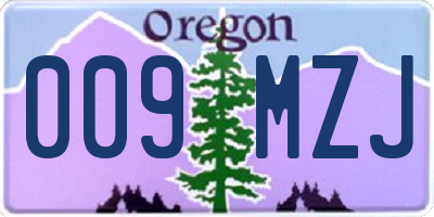OR license plate 009MZJ