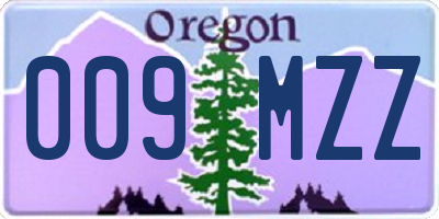 OR license plate 009MZZ