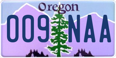 OR license plate 009NAA