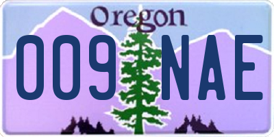 OR license plate 009NAE