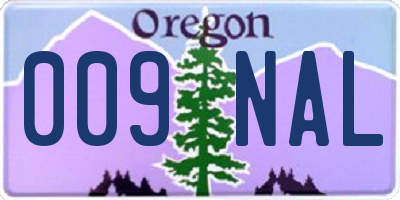 OR license plate 009NAL