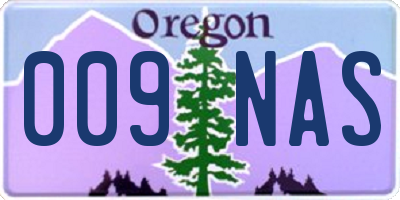 OR license plate 009NAS