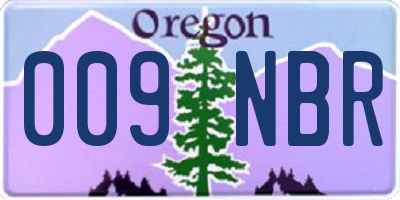 OR license plate 009NBR