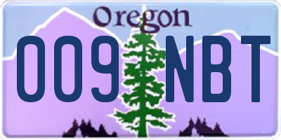OR license plate 009NBT