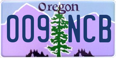 OR license plate 009NCB