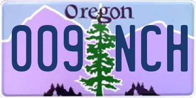 OR license plate 009NCH