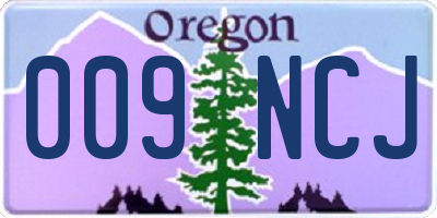 OR license plate 009NCJ