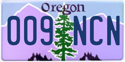OR license plate 009NCN
