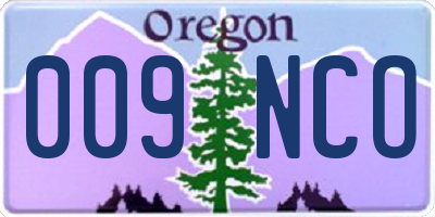 OR license plate 009NCO