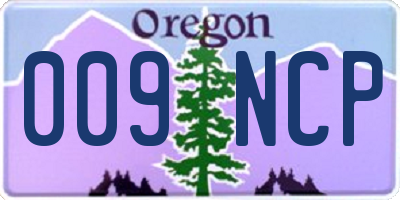 OR license plate 009NCP