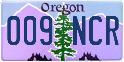 OR license plate 009NCR