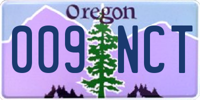 OR license plate 009NCT