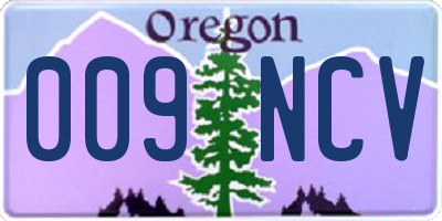 OR license plate 009NCV
