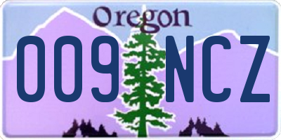 OR license plate 009NCZ