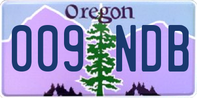 OR license plate 009NDB