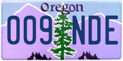 OR license plate 009NDE