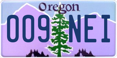 OR license plate 009NEI