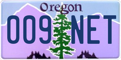 OR license plate 009NET